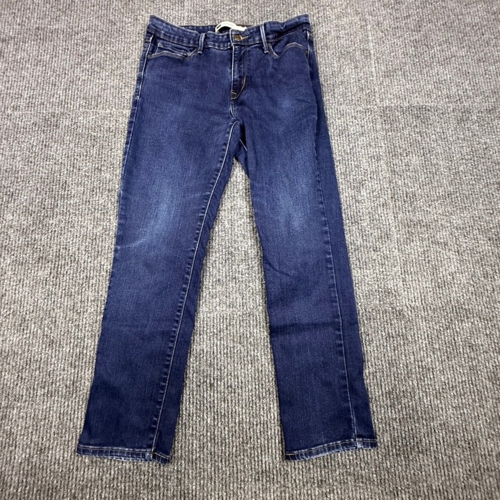Levis Mid Rise Skinny Jeans Womens Size 12S Dark Wash Blue‎ Denim 58575-0116